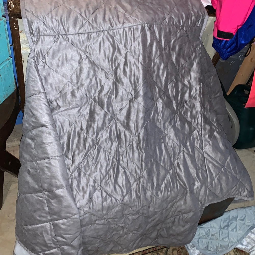 Grey Microfiber Recliner Chair Cover With Back Strap Like New lowest price
